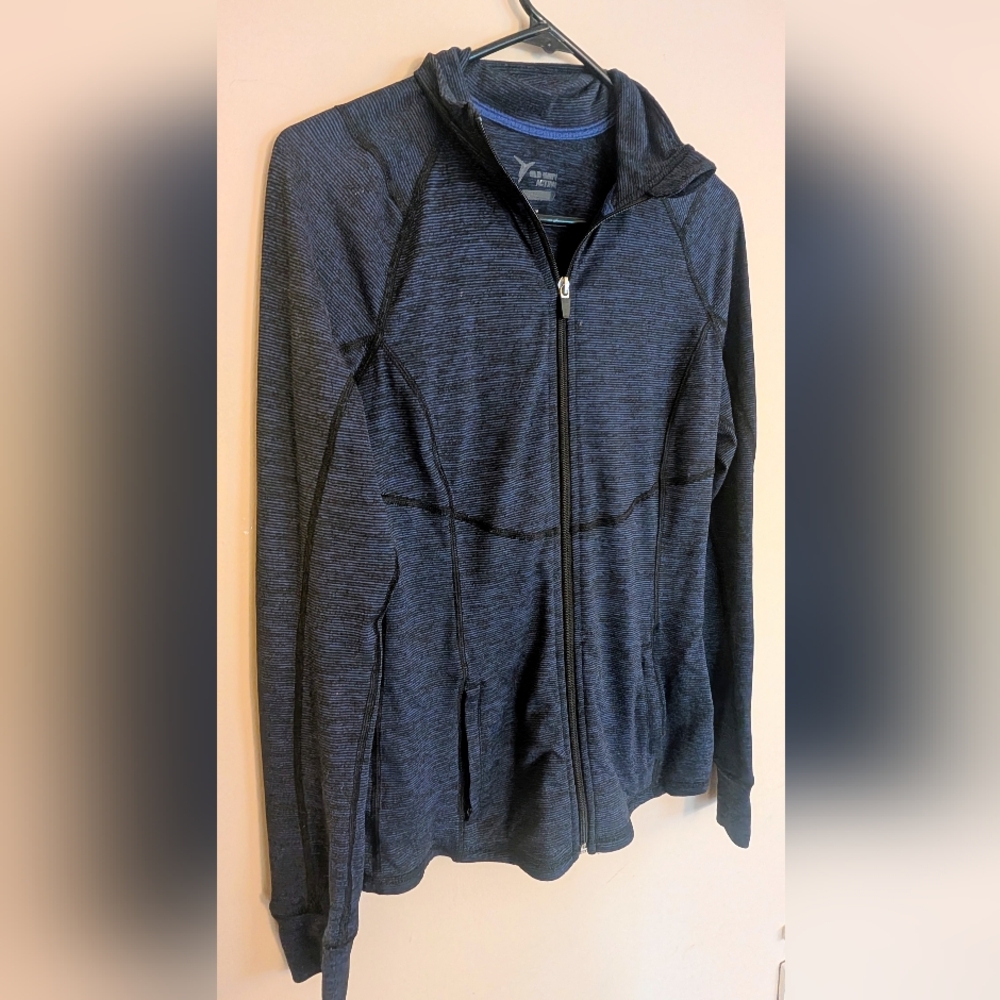 Old Navy Active Navy Full Zip Up Light Jacket/Top, Small Petite